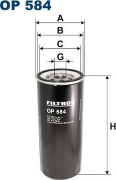 Filtron OP584 - Маслен филтър vvparts.bg