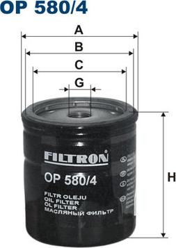 Filtron OP580/4 - Маслен филтър vvparts.bg