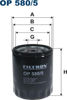 Filtron OP580/5 - Маслен филтър vvparts.bg