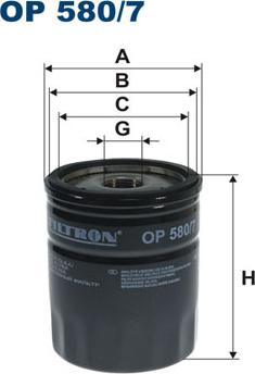 Filtron OP580/7 - Маслен филтър vvparts.bg