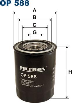 Filtron OP588 - Маслен филтър vvparts.bg