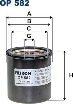Filtron OP582 - Маслен филтър vvparts.bg