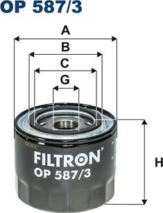 Filtron OP 587/3 - Маслен филтър vvparts.bg