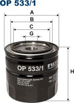 Filtron OP533/1 - Маслен филтър vvparts.bg