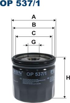 Filtron OP537/1 - Маслен филтър vvparts.bg