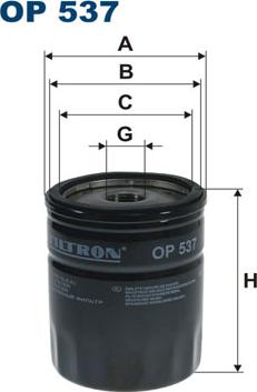 Filtron OP537 - Маслен филтър vvparts.bg