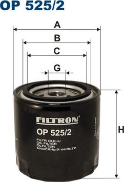 Filtron OP525/2 - Маслен филтър vvparts.bg