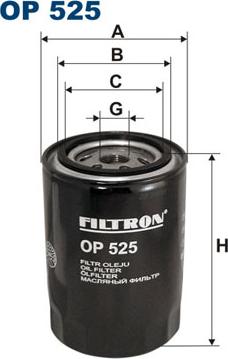 Filtron OP525 - Маслен филтър vvparts.bg