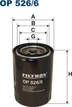 Filtron OP526/6 - Маслен филтър vvparts.bg