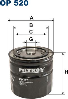 Filtron OP 520 - Маслен филтър vvparts.bg