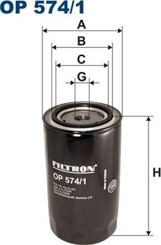 Filtron OP574/1 - Маслен филтър vvparts.bg