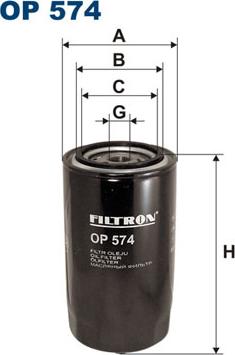 Filtron OP574 - Маслен филтър vvparts.bg