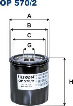 Filtron OP570/2 - Маслен филтър vvparts.bg