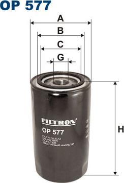 Filtron OP577 - Маслен филтър vvparts.bg