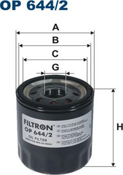 Filtron OP644/2 - Маслен филтър vvparts.bg