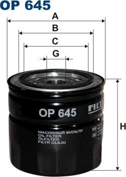 Filtron OP645 - Маслен филтър vvparts.bg