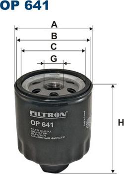 Filtron OP641 - Маслен филтър vvparts.bg