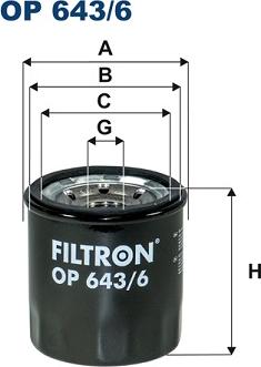 Filtron OP643/6 - Маслен филтър vvparts.bg