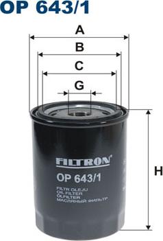 Filtron OP643/1 - Маслен филтър vvparts.bg