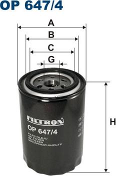 Filtron OP647/4 - Маслен филтър vvparts.bg
