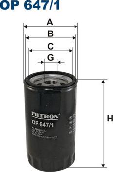 Filtron OP647/1 - Маслен филтър vvparts.bg