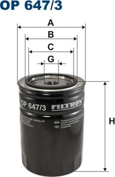 Filtron OP647/3 - Маслен филтър vvparts.bg