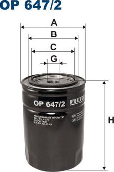 Filtron OP647/2 - Маслен филтър vvparts.bg