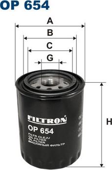 Filtron OP654 - Маслен филтър vvparts.bg