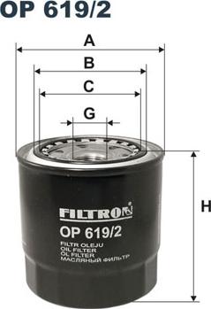 Filtron OP619/2 - Маслен филтър vvparts.bg