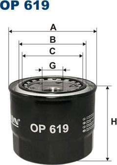 Filtron OP619 - Маслен филтър vvparts.bg