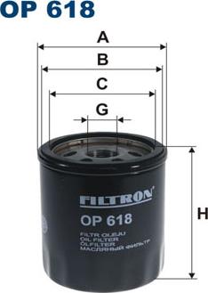 Filtron OP618 - Маслен филтър vvparts.bg