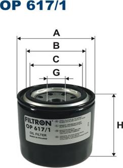 Filtron OP617/1 - Маслен филтър vvparts.bg