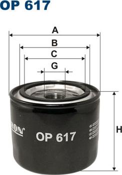 Filtron OP617 - Маслен филтър vvparts.bg