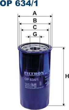 Filtron OP634/1 - Маслен филтър vvparts.bg