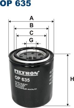 Filtron OP635 - Маслен филтър vvparts.bg