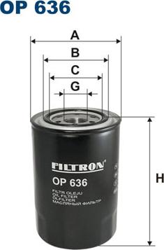 Filtron OP636 - Маслен филтър vvparts.bg