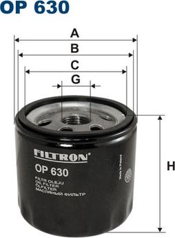 Filtron OP630 - Маслен филтър vvparts.bg