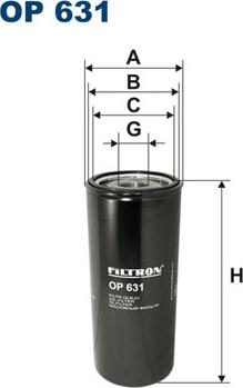 Filtron OP631 - Маслен филтър vvparts.bg