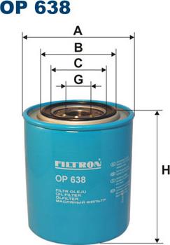 Filtron OP638 - Маслен филтър vvparts.bg
