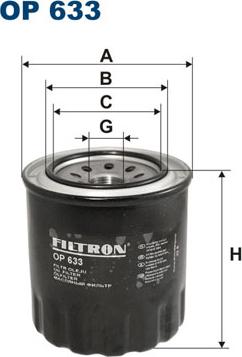 Filtron OP633 - Маслен филтър vvparts.bg