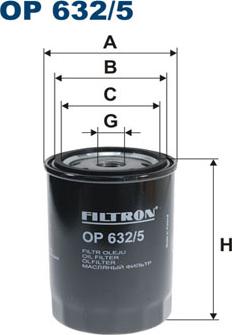 Filtron OP632/5 - Маслен филтър vvparts.bg