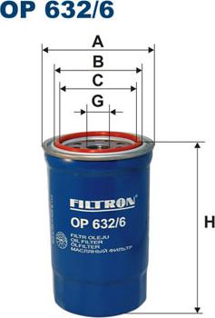 Filtron OP632/6 - Маслен филтър vvparts.bg