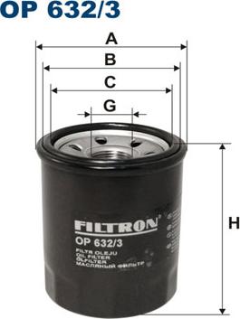 Filtron OP632/3 - Маслен филтър vvparts.bg