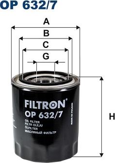 Filtron OP632/7 - Маслен филтър vvparts.bg