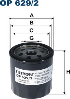 Filtron OP629/2 - Маслен филтър vvparts.bg