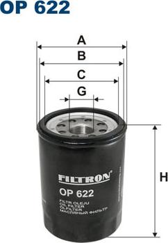 Filtron OP622 - Маслен филтър vvparts.bg