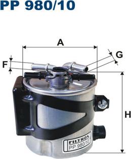 Filtron PP980/10 - Горивен филтър vvparts.bg