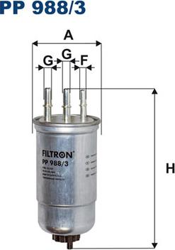 Filtron PP988/3 - Горивен филтър vvparts.bg