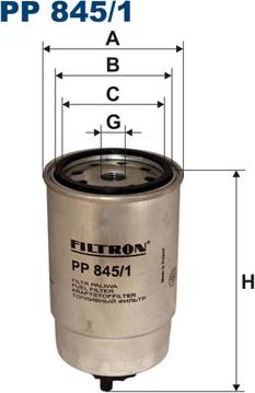Filtron PP845/1 - Горивен филтър vvparts.bg
