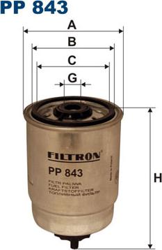 Filtron PP843 - Горивен филтър vvparts.bg